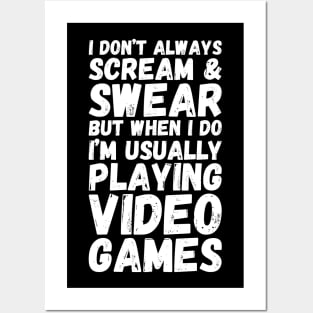 Funny Gamers Gift for Gaming Geek Posters and Art